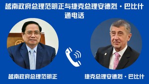 范明正总理与捷克总理安德烈·巴比什通电话 捷克向越南赠送新冠疫苗